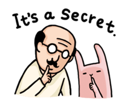 An uncle and rabbit.1(English) sticker #8849644