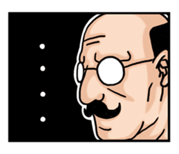 An uncle and rabbit.1(English) sticker #8849649