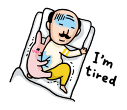 An uncle and rabbit.1(English) sticker #8849655