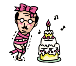 An uncle and rabbit.1(English) sticker #8849660