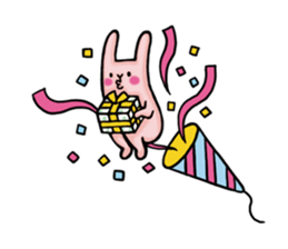 An uncle and rabbit.1(English) sticker #8849661