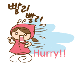 Cute girl's Korean and English stickers sticker #8850672