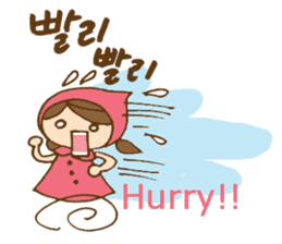 Cute girl's Korean and English stickers sticker #8850672