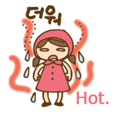 Cute girl's Korean and English stickers sticker #8850684