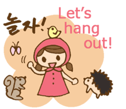 Cute girl's Korean and English stickers sticker #8850693