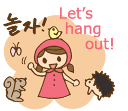 Cute girl's Korean and English stickers sticker #8850693