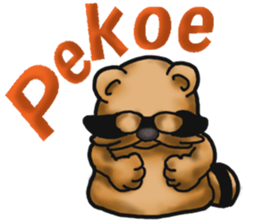 Daily bulging eyes raccoon dog 2 sticker #8851984