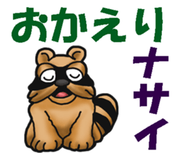 Daily bulging eyes raccoon dog 2 sticker #8851991