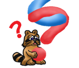 Daily bulging eyes raccoon dog 2 sticker #8851994