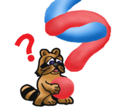 Daily bulging eyes raccoon dog 2 sticker #8851994