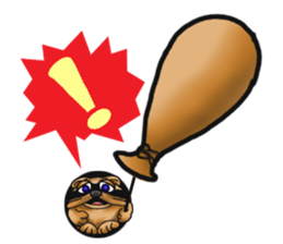 Daily bulging eyes raccoon dog 2 sticker #8851995