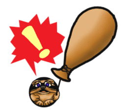 Daily bulging eyes raccoon dog 2 sticker #8851995