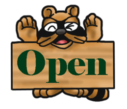 Daily bulging eyes raccoon dog 2 sticker #8851998