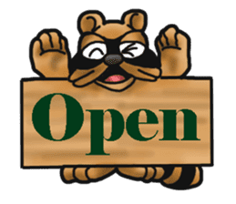 Daily bulging eyes raccoon dog 2 sticker #8851998