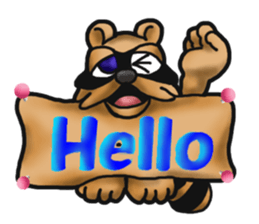 Daily bulging eyes raccoon dog 2 sticker #8852001