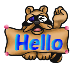 Daily bulging eyes raccoon dog 2 sticker #8852001