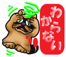 Daily bulging eyes raccoon dog 2 sticker #8852020