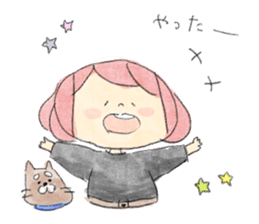 Dog and Girls sticker #8852146