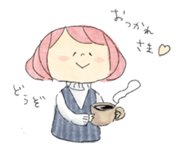 Dog and Girls sticker #8852154