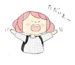 Dog and Girls sticker #8852155