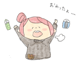 Dog and Girls sticker #8852157