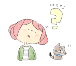 Dog and Girls sticker #8852160