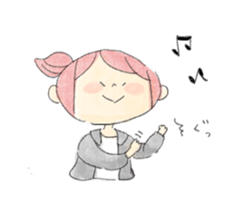 Dog and Girls sticker #8852168