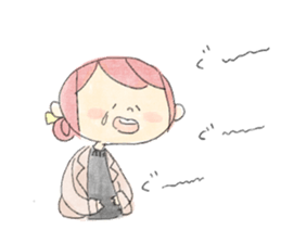 Dog and Girls sticker #8852170