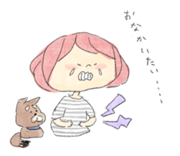 Dog and Girls sticker #8852171