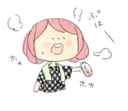 Dog and Girls sticker #8852172