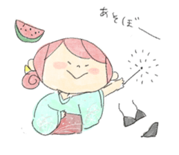 Dog and Girls sticker #8852174