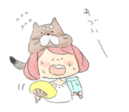 Dog and Girls sticker #8852175