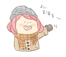 Dog and Girls sticker #8852181