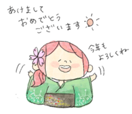 Dog and Girls sticker #8852182