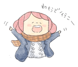 Dog and Girls sticker #8852183