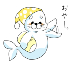 White and round seal sticker #8852796