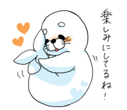 White and round seal sticker #8852802