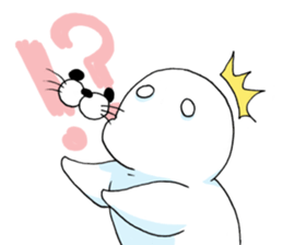 White and round seal sticker #8852803