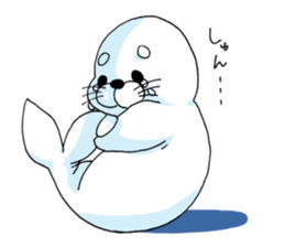 White and round seal sticker #8852814