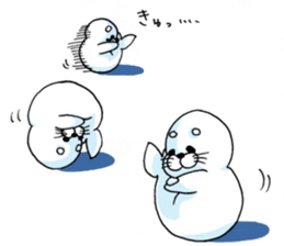 White and round seal sticker #8852815