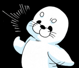 White and round seal sticker #8852819