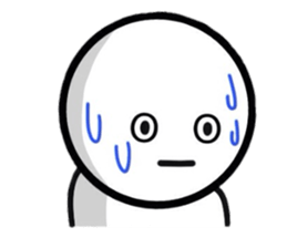 Straight face Sticker. sticker #8853111