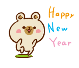 New Year and Winter Bear sticker #8854460