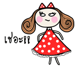 Fiya red dress (TH) sticker #8854580