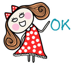 Fiya red dress (TH) sticker #8854599