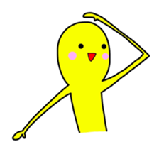 Duo of green and yellow sticker #8854890