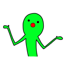 Duo of green and yellow sticker #8854891