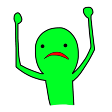 Duo of green and yellow sticker #8854893