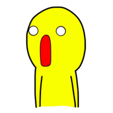 Duo of green and yellow sticker #8854894