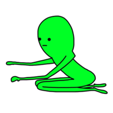 Duo of green and yellow sticker #8854895